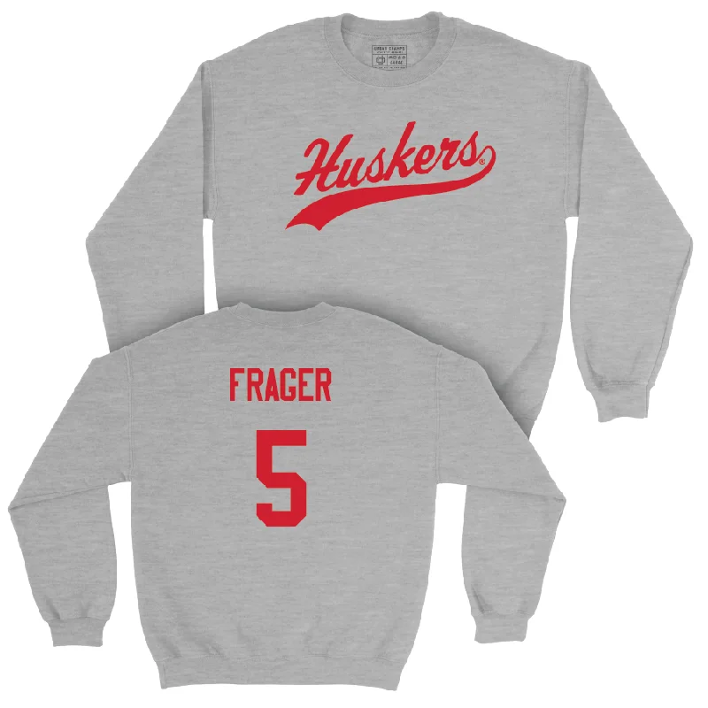 Basketball Jerseys For Fan Support & Team Loyalty-Sport Grey Men's Basketball Script Crew  - Braden Frager