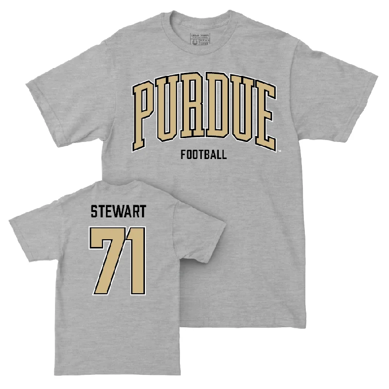 Personalized Football Jerseys For Tournament Winners-Football Sport Grey Arch Tee  - Corey Stewart