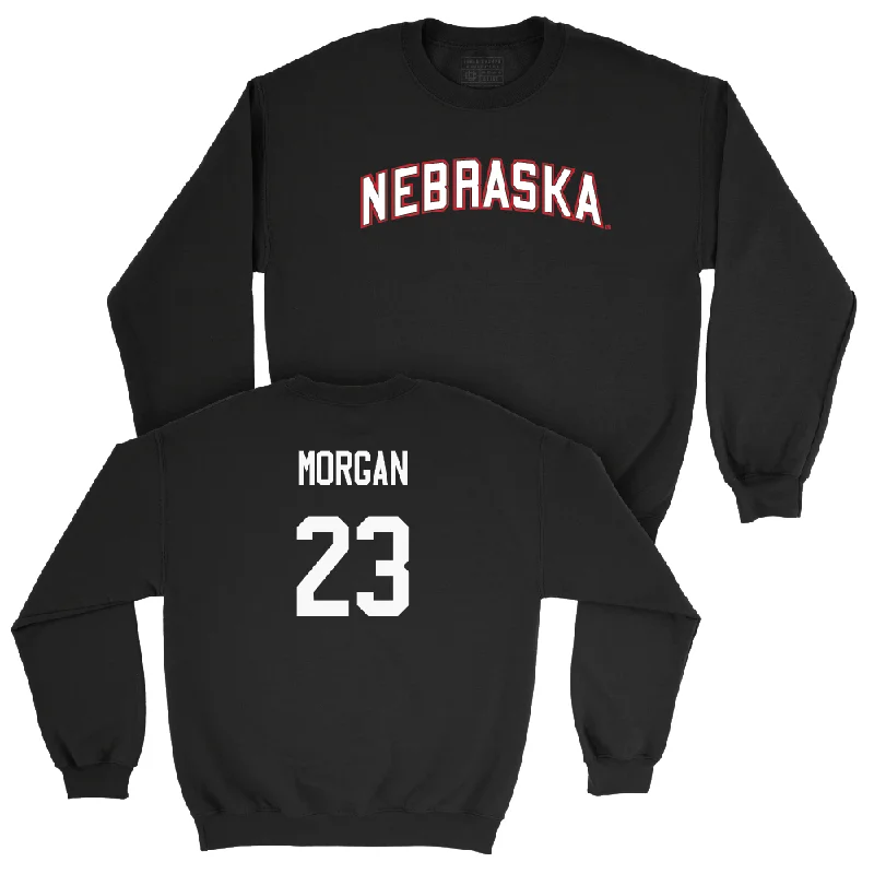 Personalized Basketball Jerseys For School Competitions-Men's Basketball Black Nebraska Crew  - Andrew Morgan