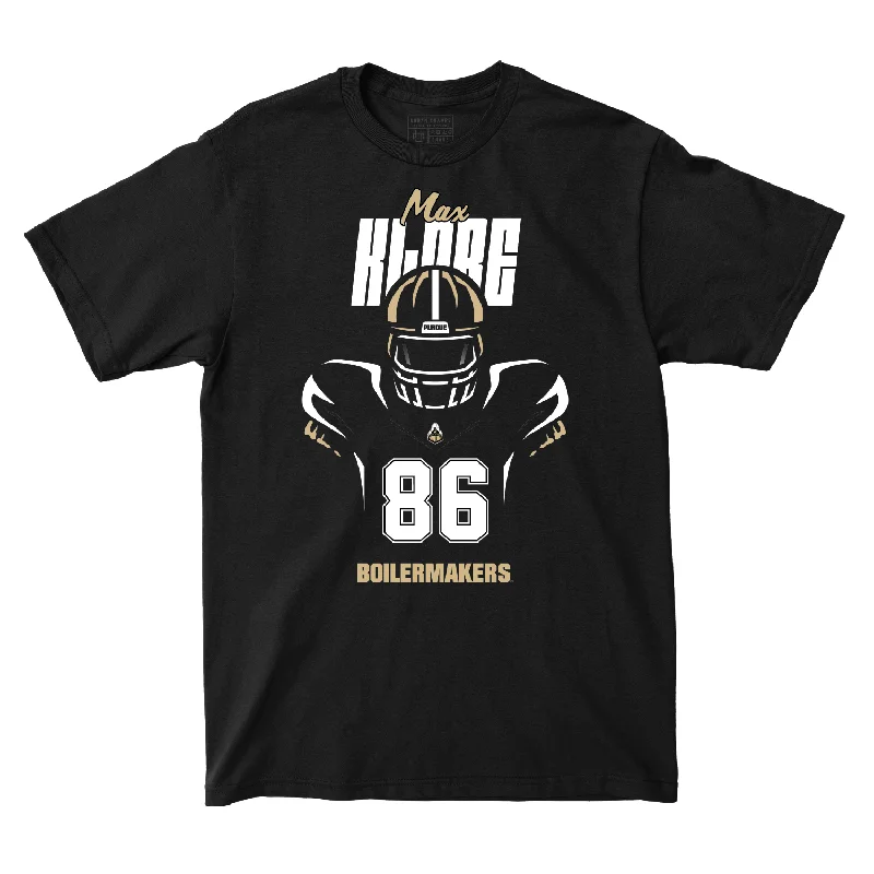 Personalized Football Jerseys For Tournaments-Silhouette Black Football Tee - Max Klare | #86