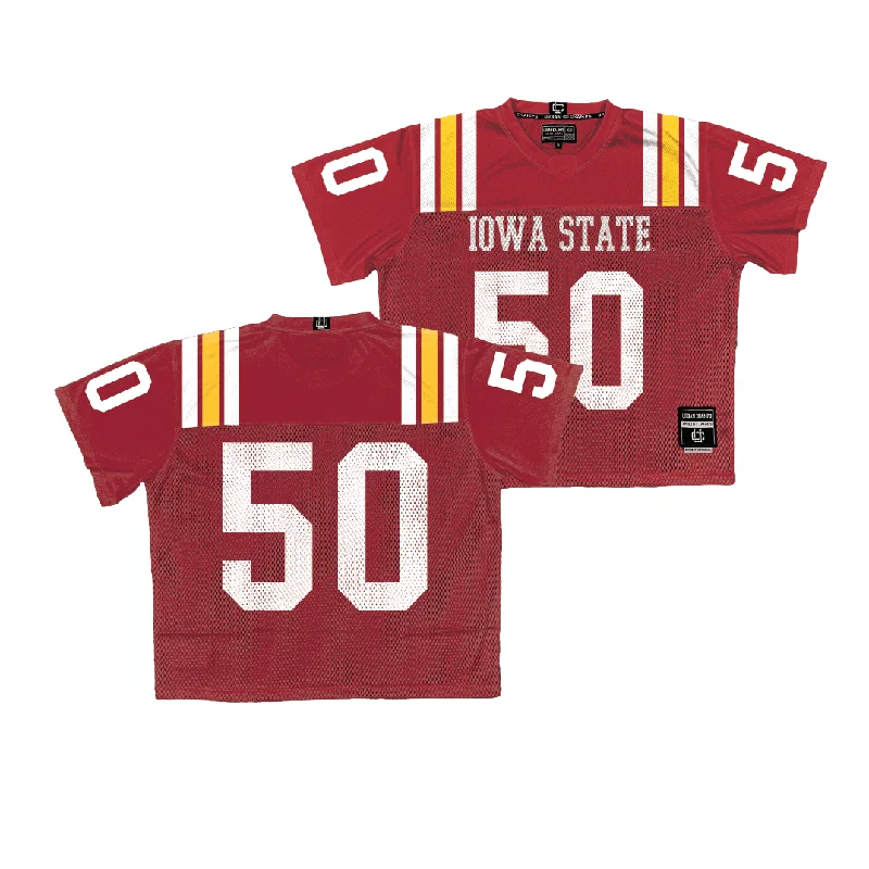 Custom Football Jerseys For Major Events-Iowa State Throwback Football Jersey - Tyler Maro | #50