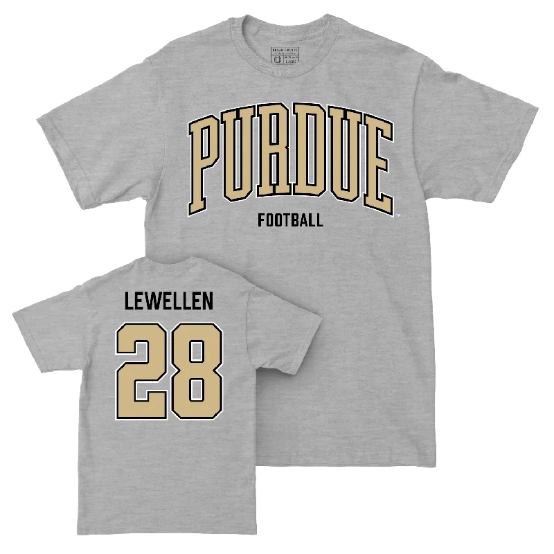 Custom Football Jerseys For Special Occasions-Football Sport Sport Grey Arch Tee - Addai Lewellen | #28