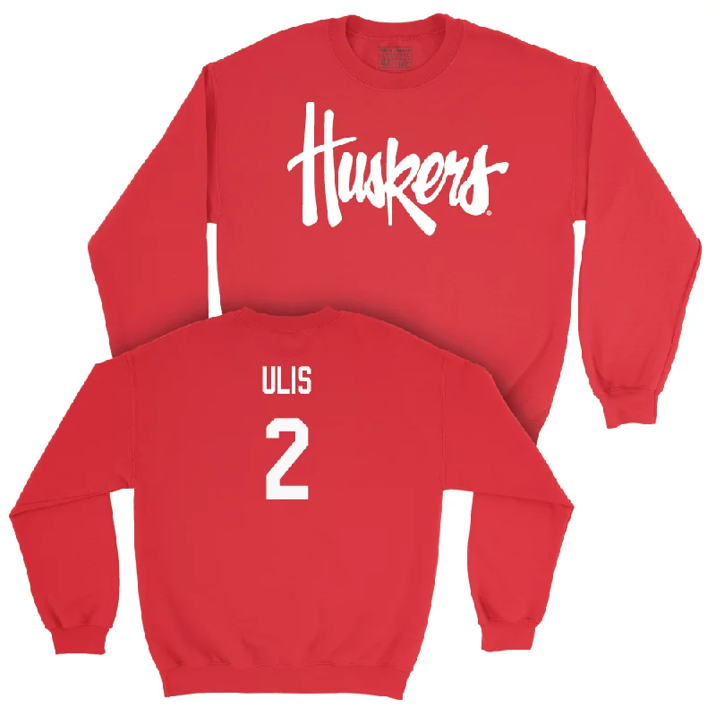 Personalized Basketball Jerseys For School Events-Red Men's Basketball Huskers Crew - Ahron Ulis