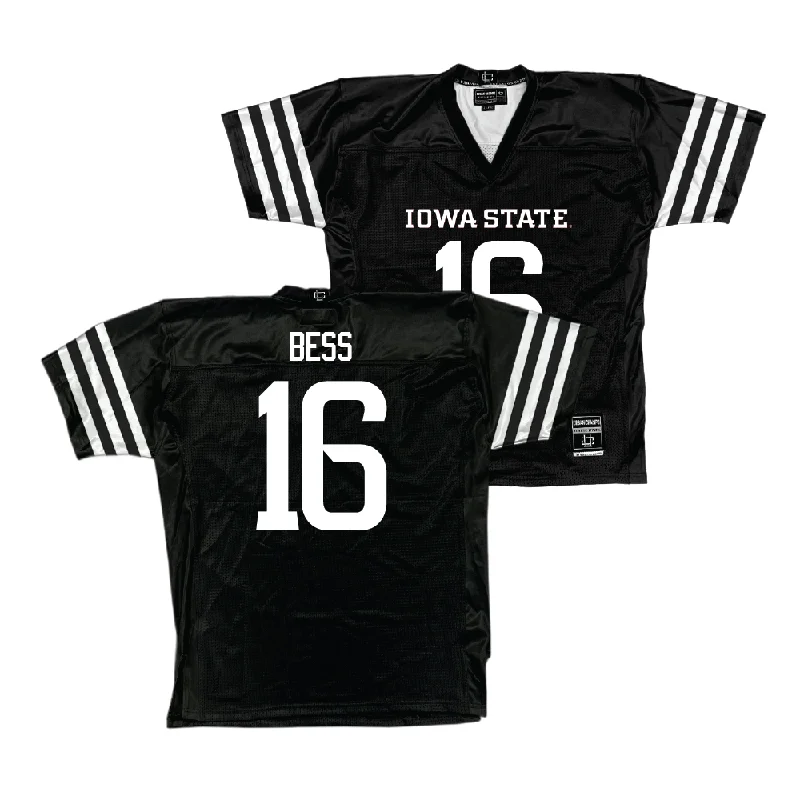 Personalized Football Jerseys For Special Guests-Iowa State Football Black Jersey  - Matthew Bess