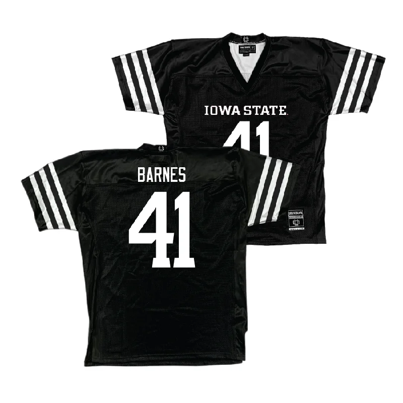 Custom Football Jerseys With Custom Fit-Iowa State Football Black Jersey - Rylan Barnes