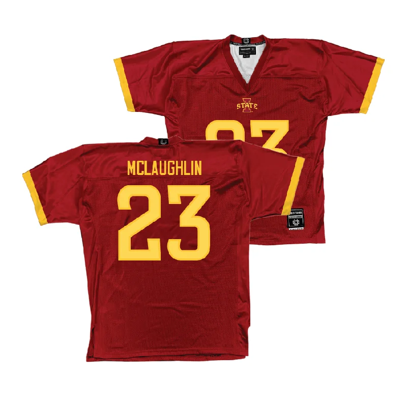 Personalized Football Jerseys For Tournament Winners-Iowa State Football Crimson Jersey  - Will McLaughlin