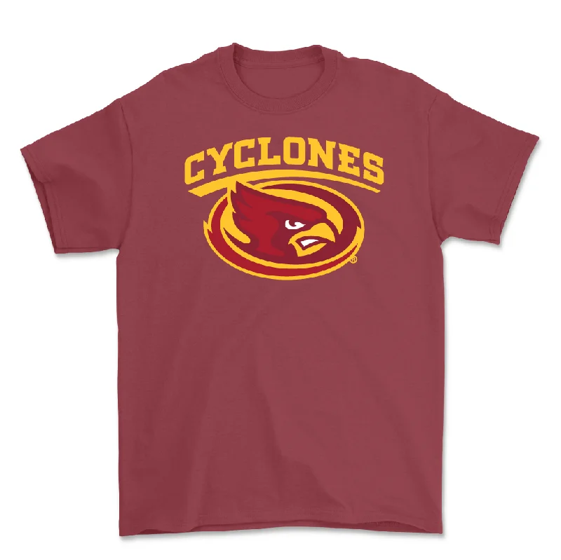 Custom Football Jerseys For Social Gatherings-Crimson Track & Field Cyclones Tee - Ava Cinnamo