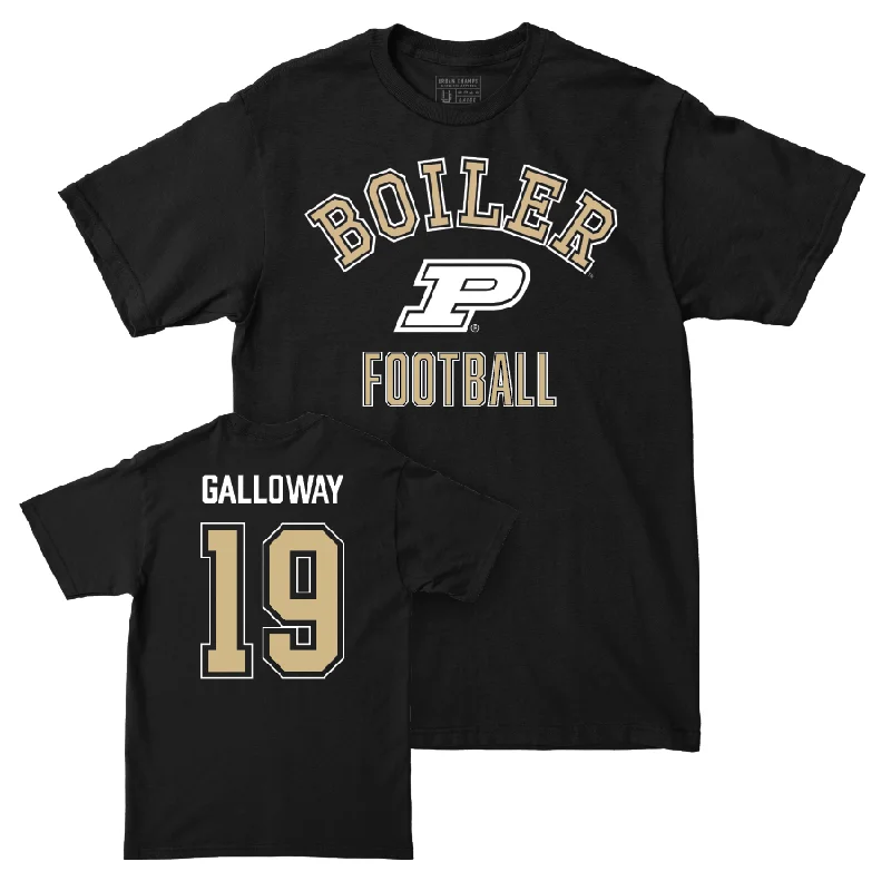 Custom Football Jerseys With Sponsor Logos-Football Black Classic Tee  - Tayvion Galloway