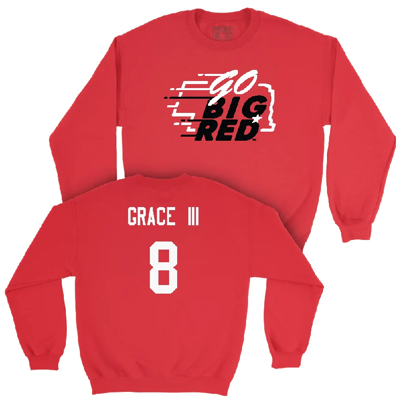 Basketball Jerseys With Team Logos & Custom Names-Red Men's Basketball GBR Crew  - Jeff Grace III