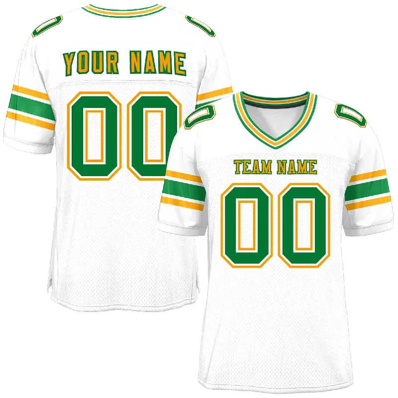 Football Jerseys For Local Leagues-Custom White Personalized Classic Authentic Football Jersey