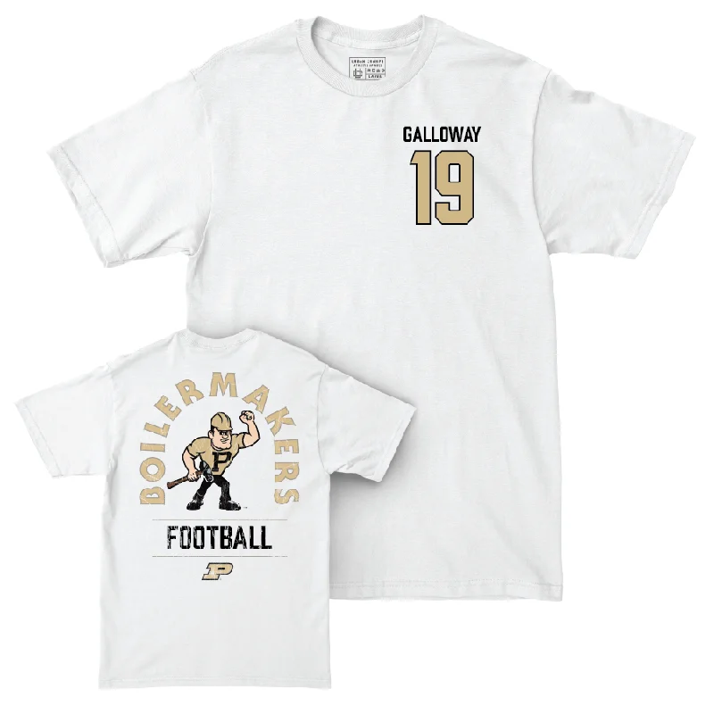 Football Jerseys For Family Events-Football White Mascot Comfort Colors Tee  - Tayvion Galloway