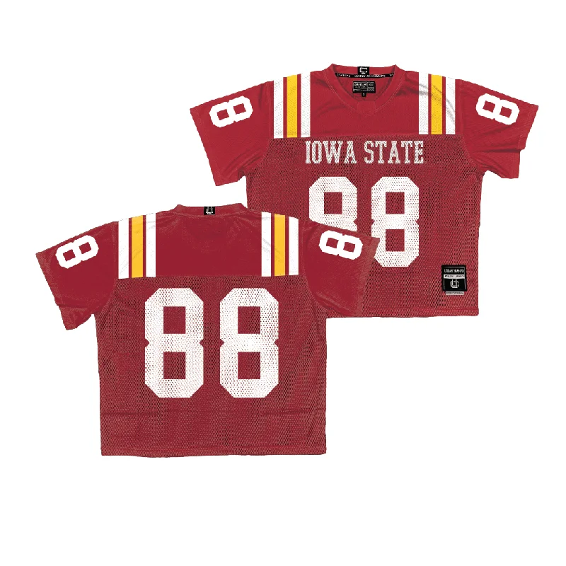 Football Jerseys With Custom Back Designs-Iowa State Throwback Football Jersey - Ikenna Ezeogu | #88