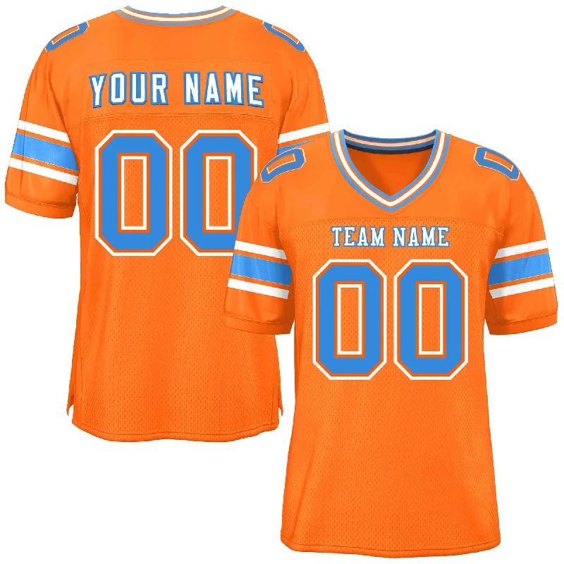 Football Jerseys With Custom Fabric-Custom Orange Personalized Classic Authentic Football Jersey