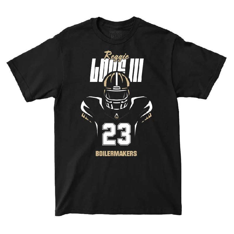 Football Jerseys With Custom Sleeve Designs-Silhouette Black Football Tee - Reggie Love III | #23