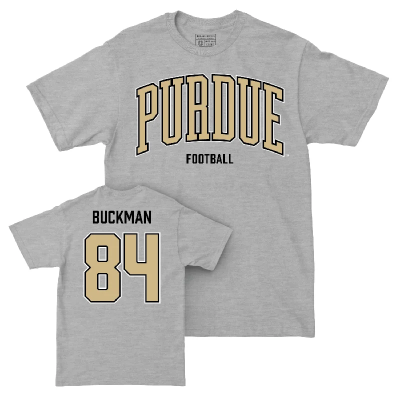 Football Jerseys For Fan Support & Team Loyalty-Football Sport Sport Grey Arch Tee - Nolan Buckman | #84