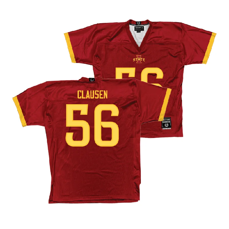 Custom Football Jerseys For Fan Engagement-Crimson Iowa State Football Jersey  - Drew Clausen