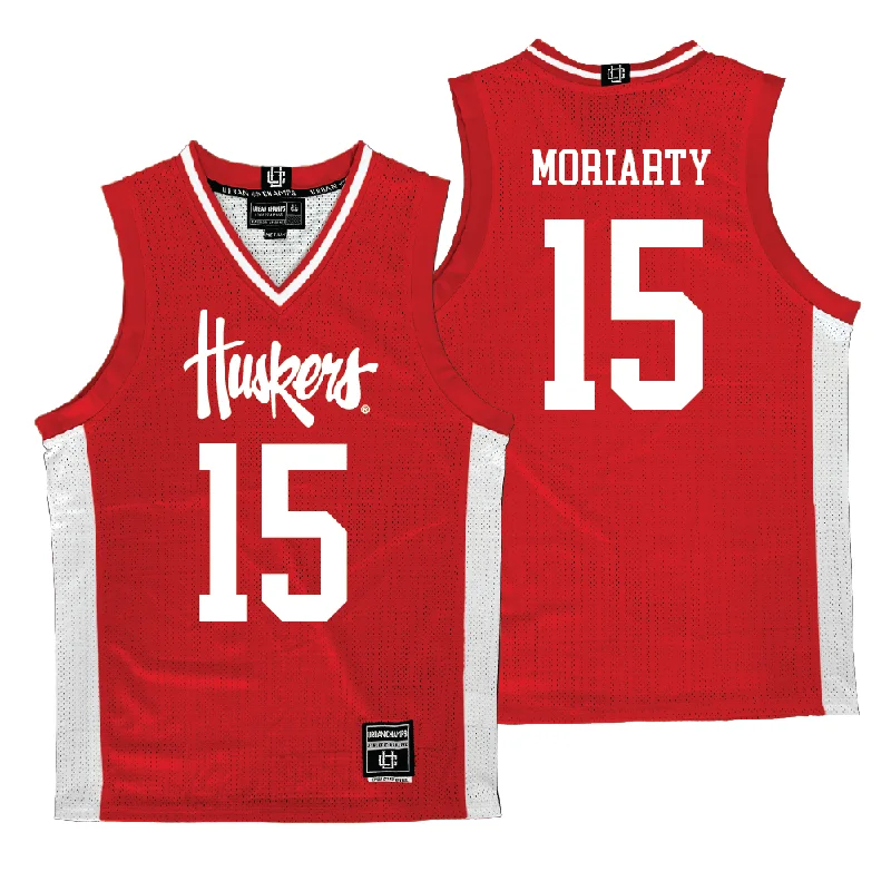 Basketball Jerseys For Custom Team Wear-Nebraska Women's Basketball Red Jersey - Kendall Moriarty | #15