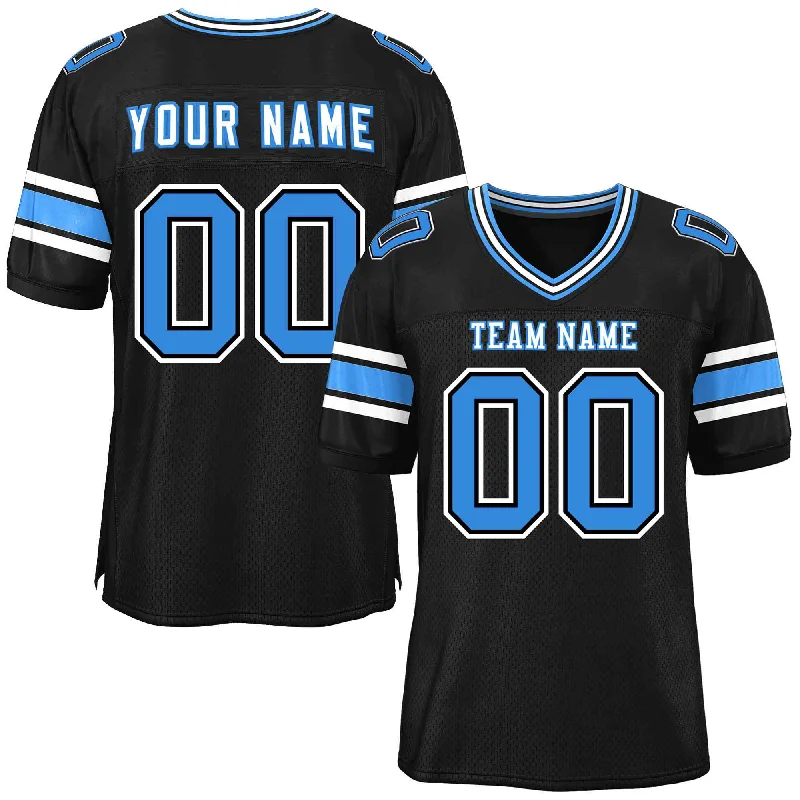 Custom Football Jerseys For Player Celebrations-Custom Black Personalized Classic Authentic Football Jersey