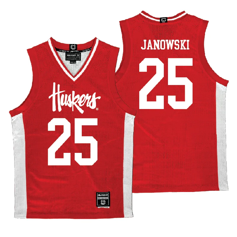 Personalized Basketball Jerseys For College Spirit-Nebraska Men's Basketball Red Jersey  - Nick Janowski