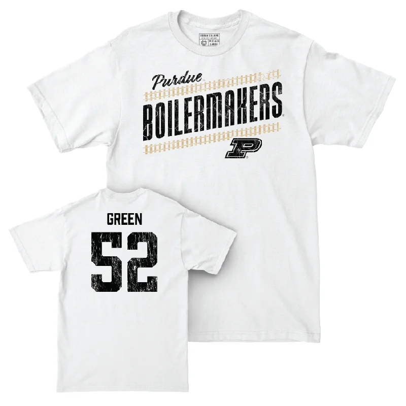 Personalized Football Jerseys For Team Photos-Football White Slant Comfort Colors Tee  - Roderick Green