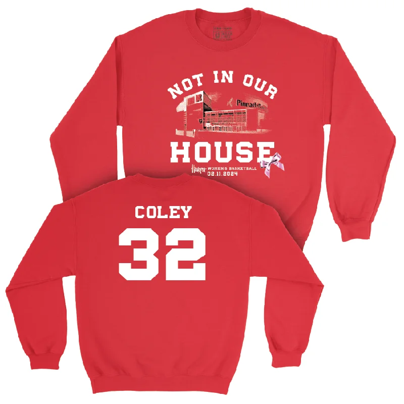 Personalized Basketball Jerseys For Birthday Gifts-Women's Basketball Not In Our House Red Crew - Kendall Coley | #32