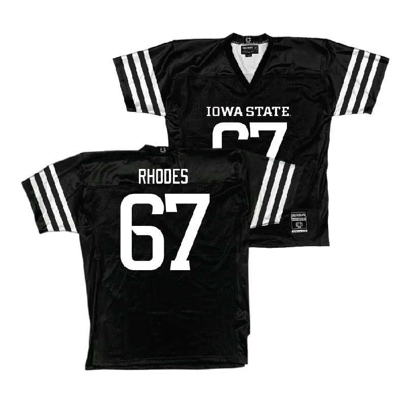 Custom Football Jerseys For Team Sponsorship-Iowa State Football Black Jersey - Carson Rhodes