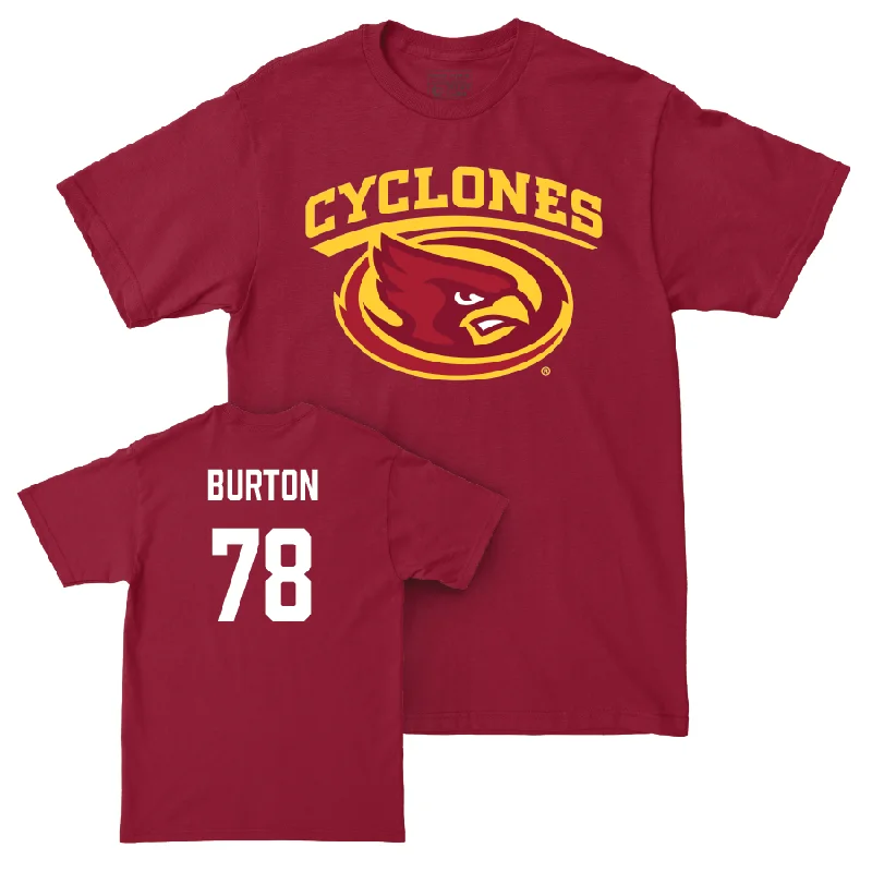 Football Jerseys For Custom Designs & Printing-Iowa State Football Crimson Cyclones Tee  - Andre Burton