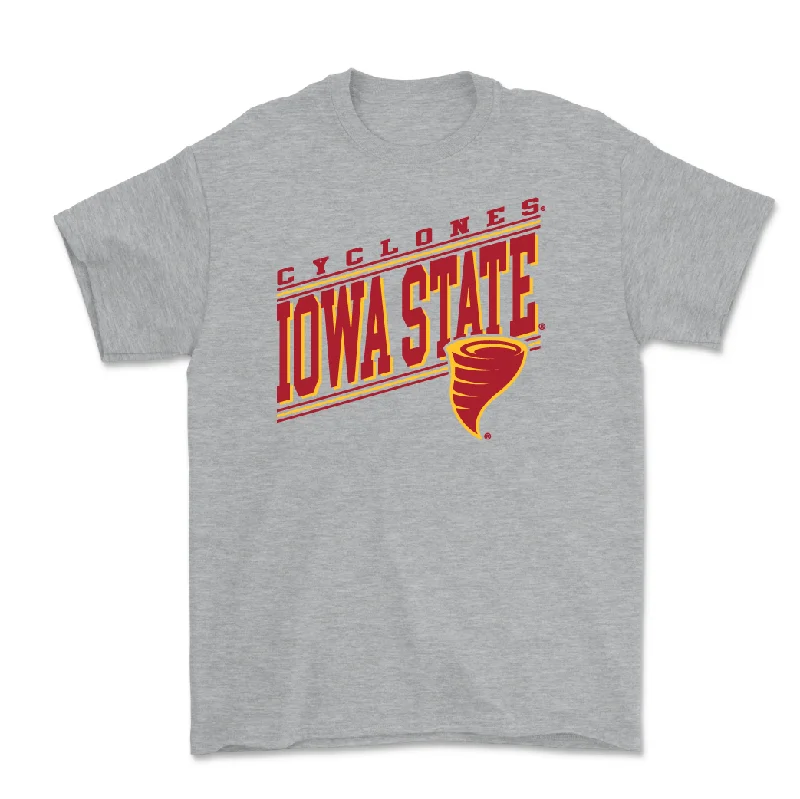 Custom Football Jerseys For Fans-Iowa State Football Sport Grey Vintage Tee  - Will McLaughlin