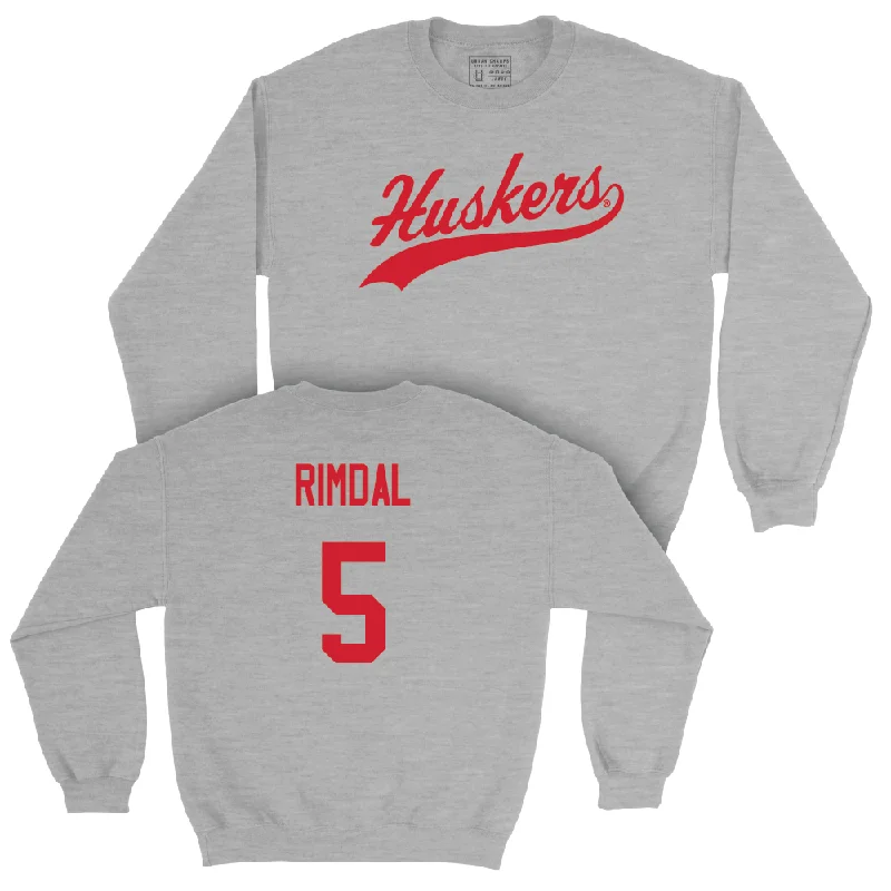 Personalized Basketball Jerseys For Group Orders-Sport Grey Women's Basketball Script Crew  - Alberte Rimdal