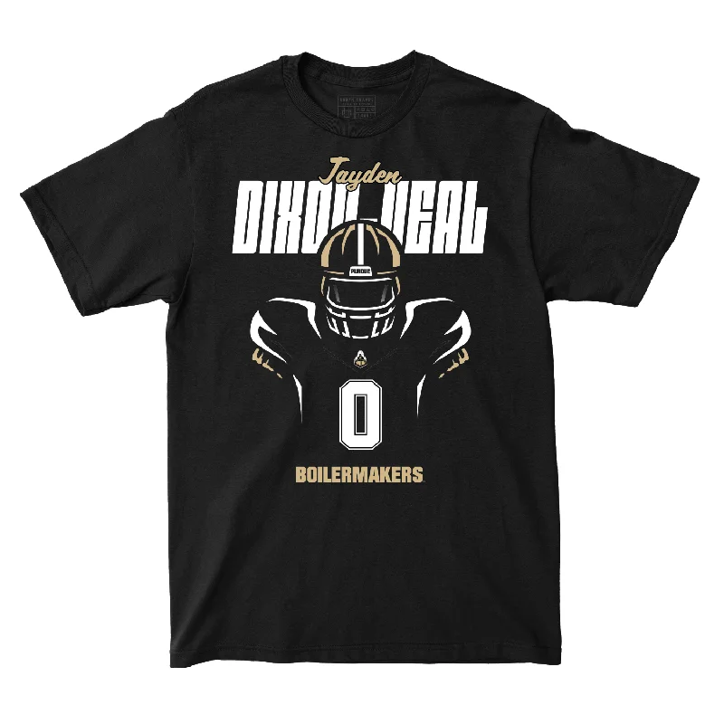 Football Jerseys With Custom Logos & Emblems-Silhouette Black Football Tee - Jayden Dixon-Veal | #0