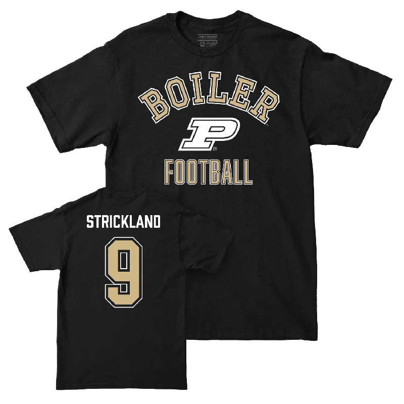 Personalized Football Jerseys For Tournament Winners-Football Black Classic Tee - Joe Strickland | #9