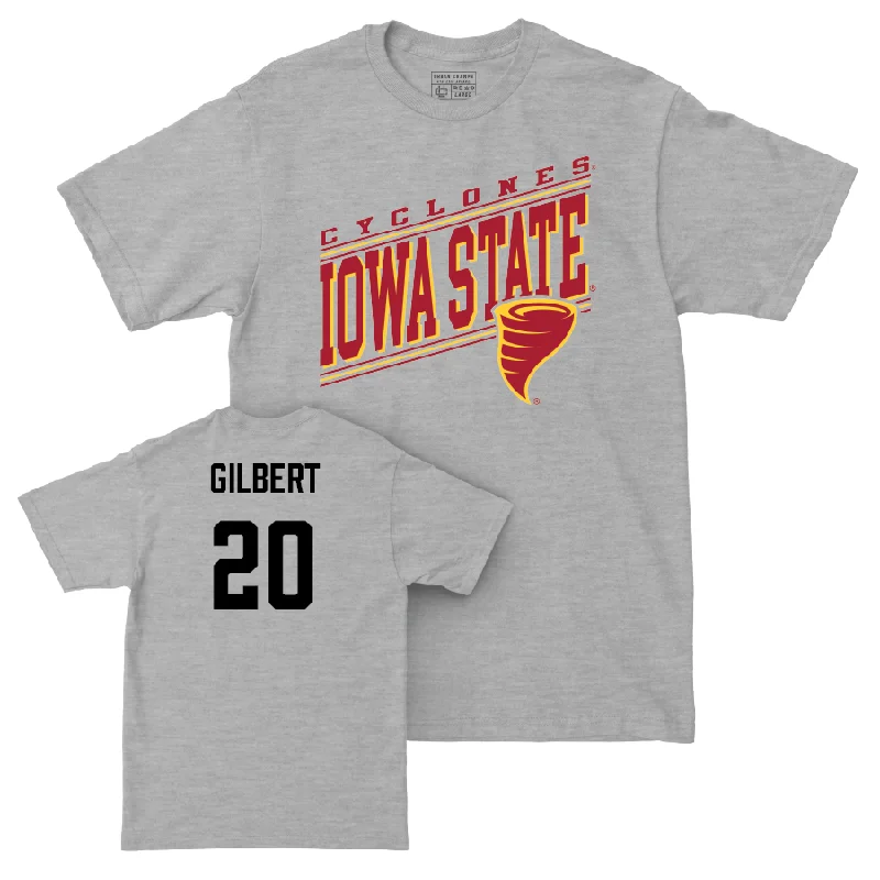 Football Jerseys With Custom Team Designs-Iowa State Football Sport Grey Vintage Tee  - Jace Gilbert