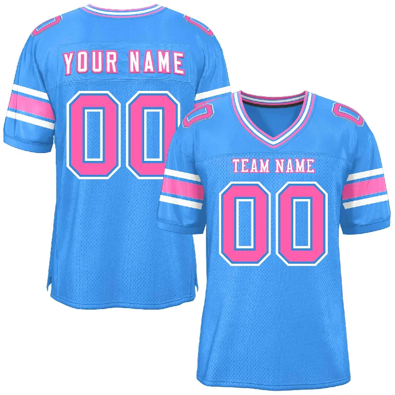 Custom Football Jerseys For Charity Tournaments-Custom Powder Blue Personalized Classic Authentic Football Jersey