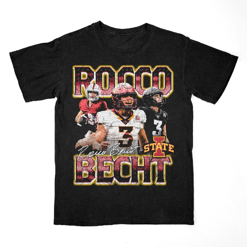 Custom Football Jerseys With Unique Designs-EXCLUSIVE RELEASE - Rocco Becht - Bootleg Black Tee