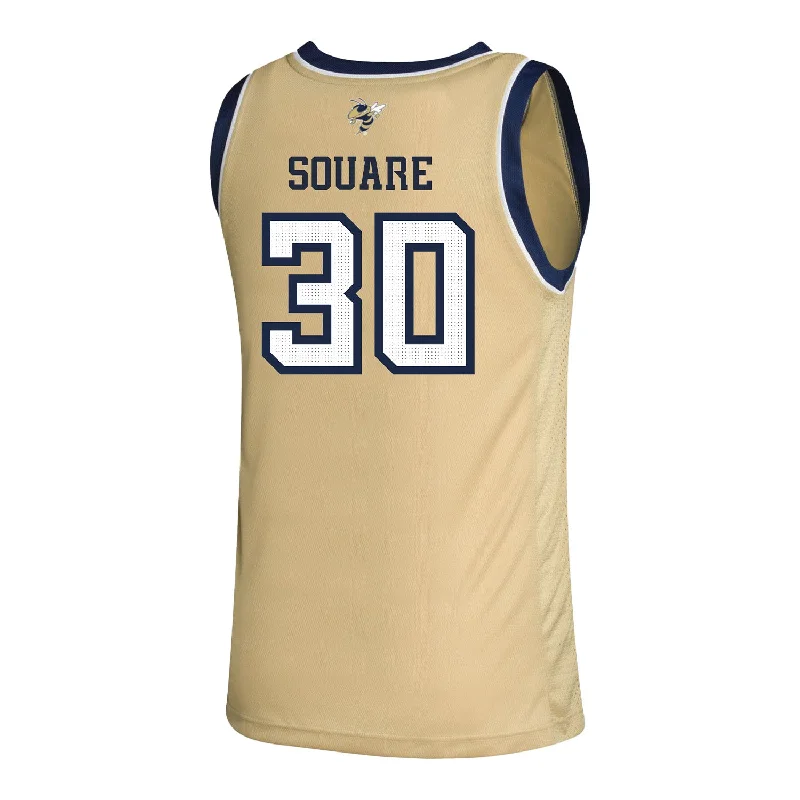 Custom Basketball Jerseys-Georgia Tech Adidas Men's Basketball Student Athlete Sand Jersey #30 Ibrahim Souare