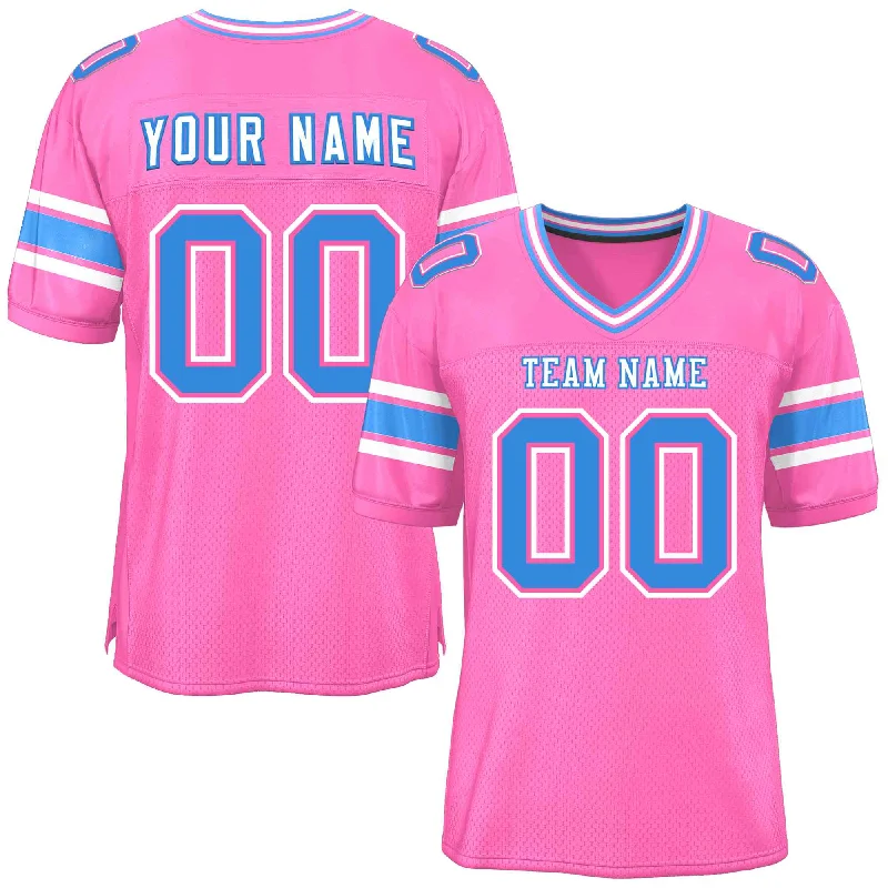 Football Jerseys For School Competitions-Custom Pink Personalized Classic Authentic Football Jersey