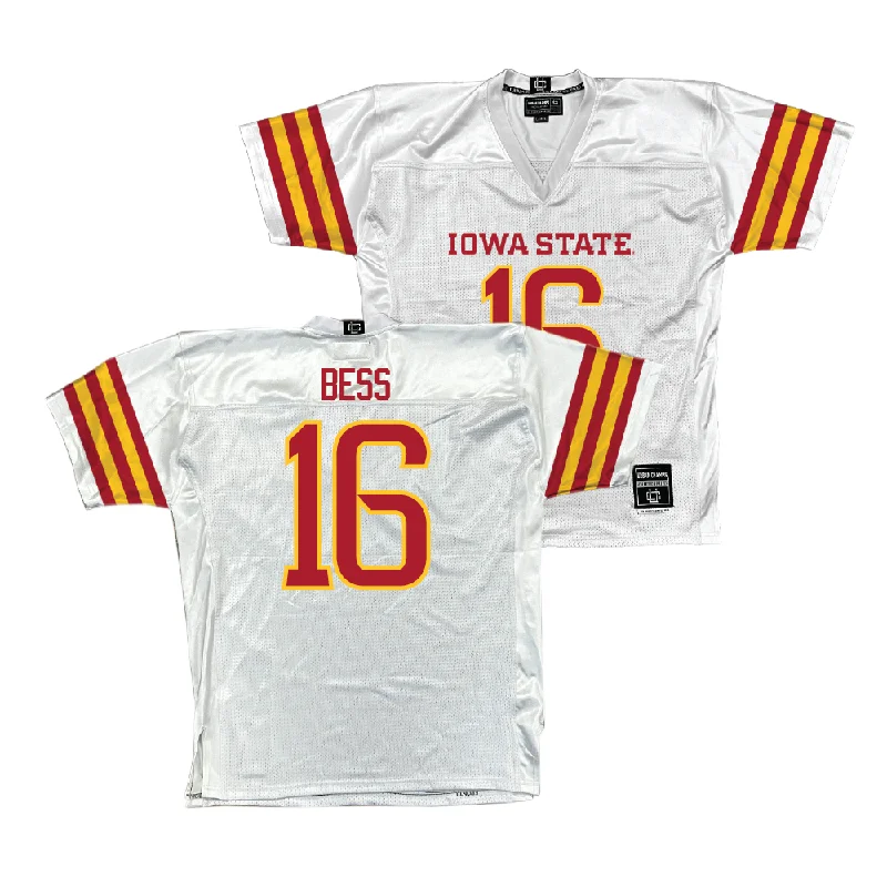 Custom Football Jerseys For Special Events-Iowa State Football White Jersey  - Matthew Bess