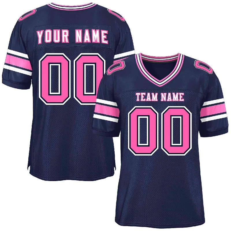 Personalized Football Jerseys For Group Custom Orders-Custom Navy Personalized Classic Authentic Football Jersey