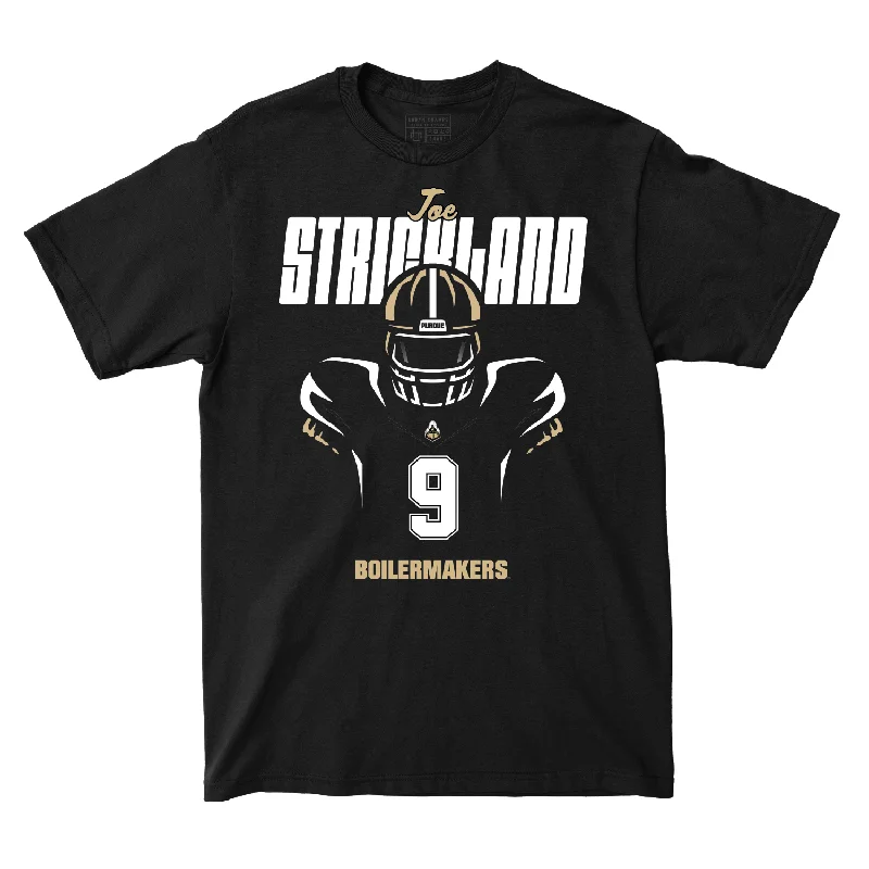 Custom Football Jerseys For Club Teams-Silhouette Black Football Tee - Joe Strickland | #9