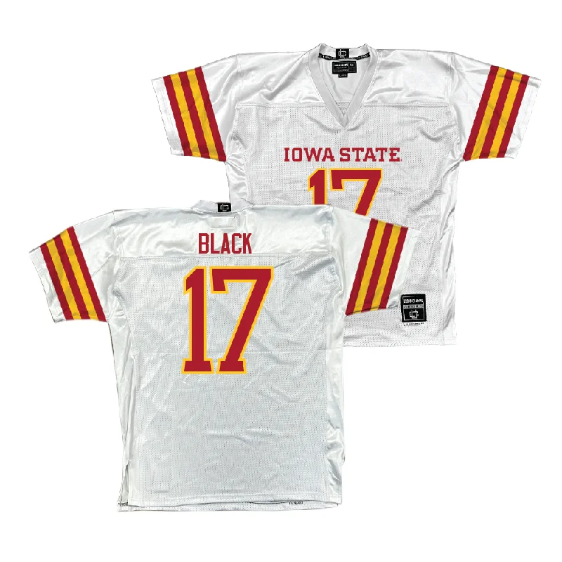 Football Jerseys With Custom Fabric-Iowa State Football White Jersey - Kai Black