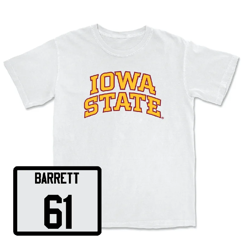 Personalized Football Jerseys For Sports Teams-Football Iowa State White Comfort Colors Tee  - Dylan Barrett