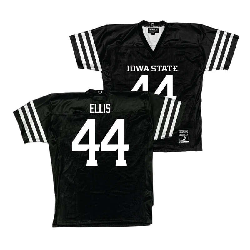 Custom Football Jerseys For Competitive Leagues-Iowa State Football Black Jersey - Jacob Ellis