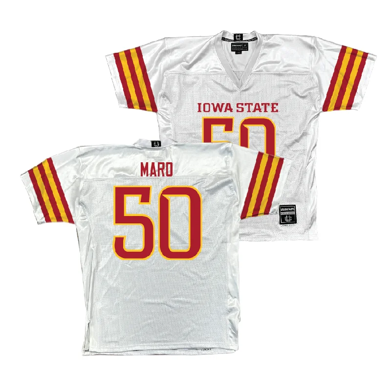 Football Jerseys For Promotional Campaigns-Iowa State Football White Jersey  - Tyler Maro