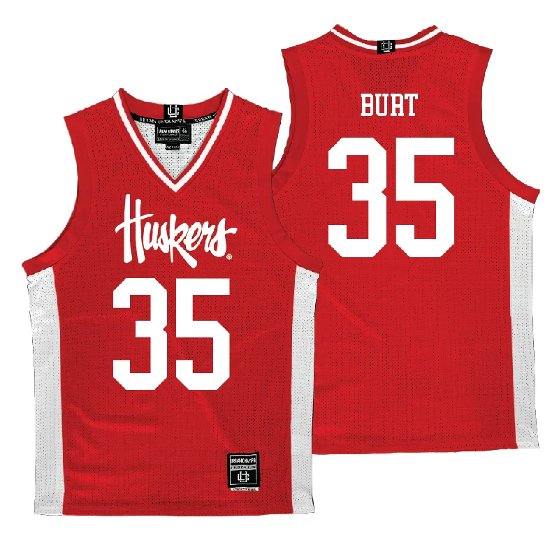 Basketball Jerseys For Local Supporter Events-Nebraska Men's Basketball Red Jersey - Henry Burt | #35