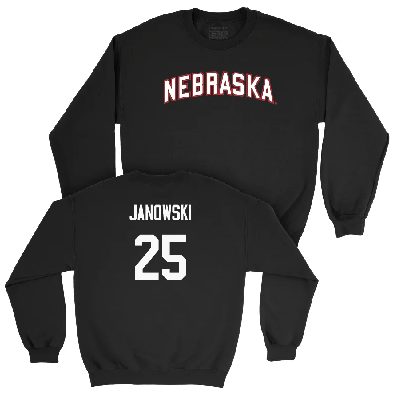 Custom Basketball Jerseys For Team Apparel Orders-Men's Basketball Black Nebraska Crew  - Nick Janowski