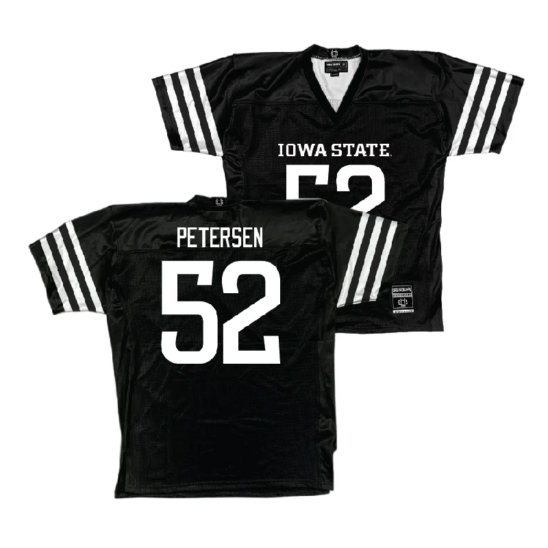 Custom Football Jerseys For Team Fundraisers-Iowa State Football Black Jersey - Joey Petersen