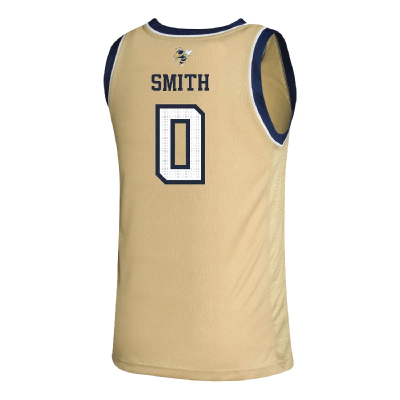 Basketball Jerseys With Custom Designs-Georgia Tech Adidas Women's Basketball Student Athlete Sand Jersey #0 Zoesha Smith