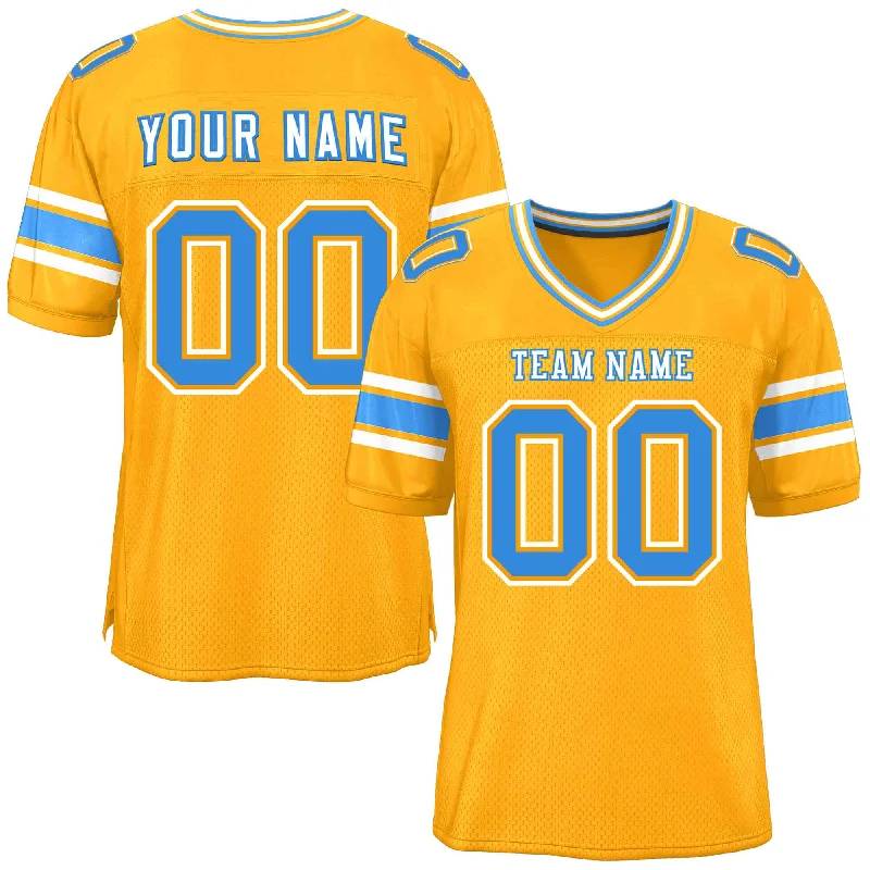 Personalized Football Jerseys For Charity-Custom Yellow Personalized Classic Authentic Football Jersey