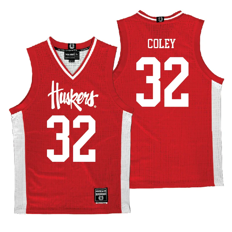 Custom Basketball Jerseys For Local Players-Nebraska Women's Basketball Red Jersey - Kendall Coley | #32