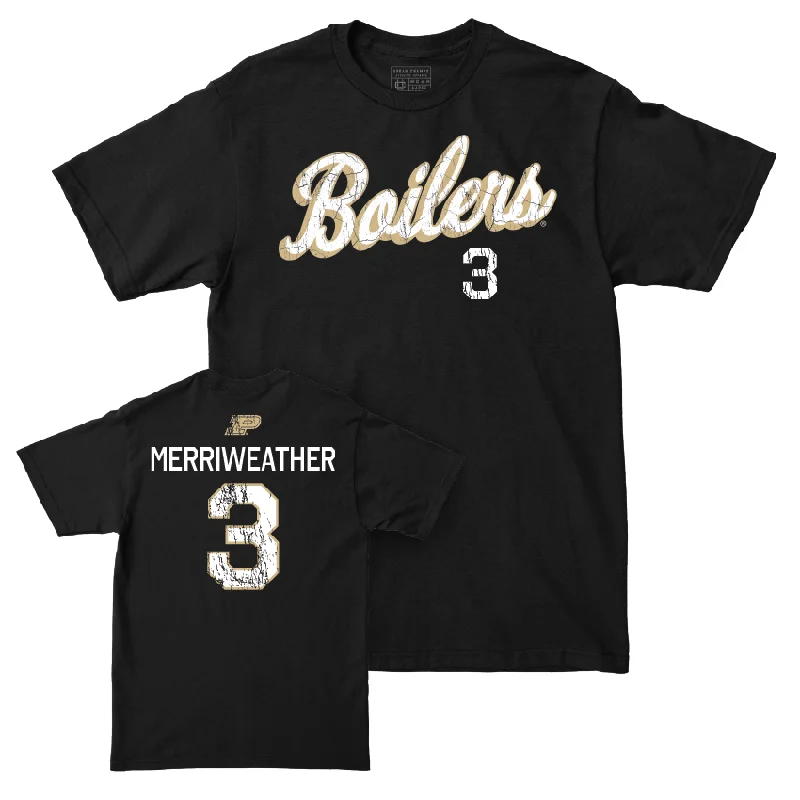 Personalized Football Jerseys For Holiday Season-Football Black Script Tee  - Jaheim Merriweather